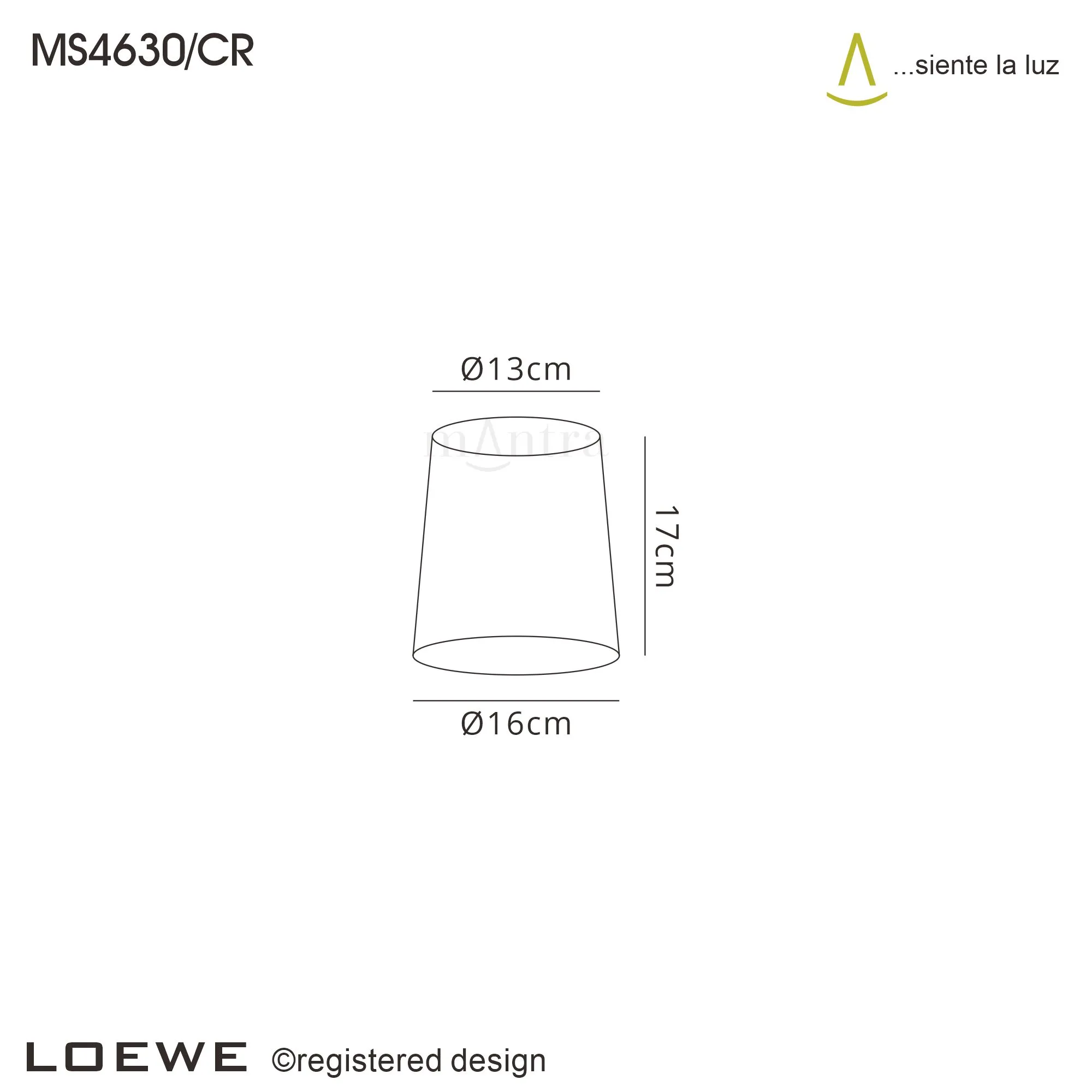 Loewe AB 47cm 1 Light Table Lamp M4637AB/SB  Mantra Loewe Antique Brass-Soft Bronze